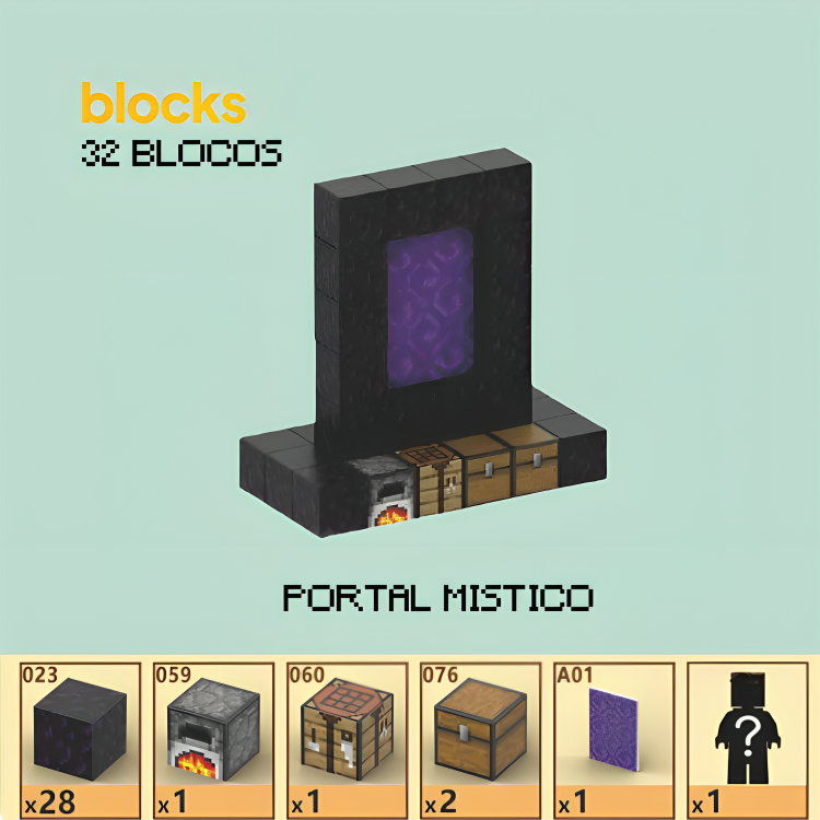 Blocos Magnéticos Minecraft® - Vários Modelos