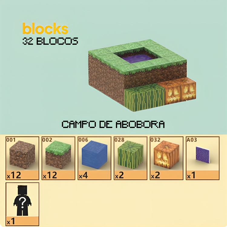 Blocos Magnéticos Minecraft® - Vários Modelos